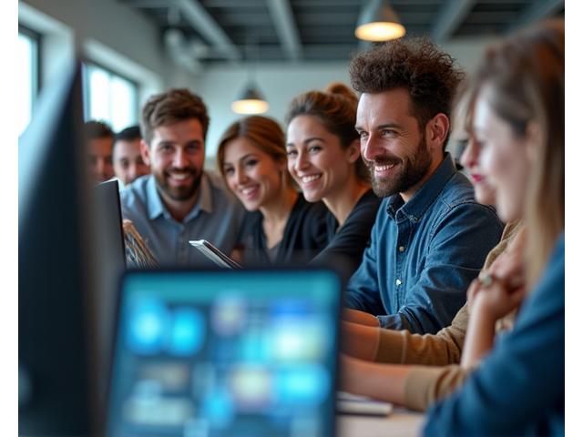 Diverse group of entrepreneurs celebrating a successful business deal in a modern office, representing entrepreneur empowerment and growth accelerating through technology and expert guidance.