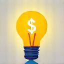 Lightbulb illuminating a dollar sign, symbolizing a sudden business opportunity