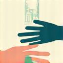 Two hands exchanging a key with a medical symbol in the background, representing practice transition.
