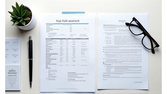 Organized pile of business documents, financial statements, and a business plan with a pen and glasses, indicating thorough preparation.