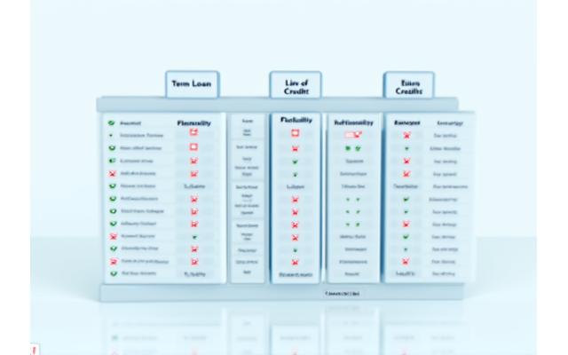 An infographic comparing Term Loans with SBA loans, Lines of Credit, and other financing options, highlighting key advantages and disadvantages.